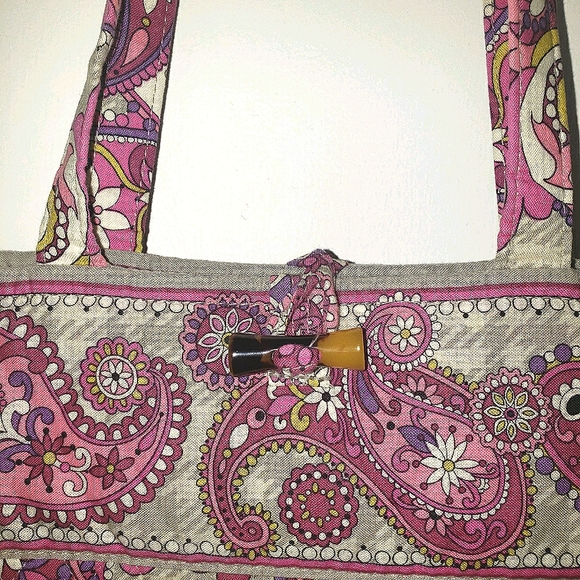 Vera Bradley Paisley Meets Plaid Tote - Picture 3 of 8